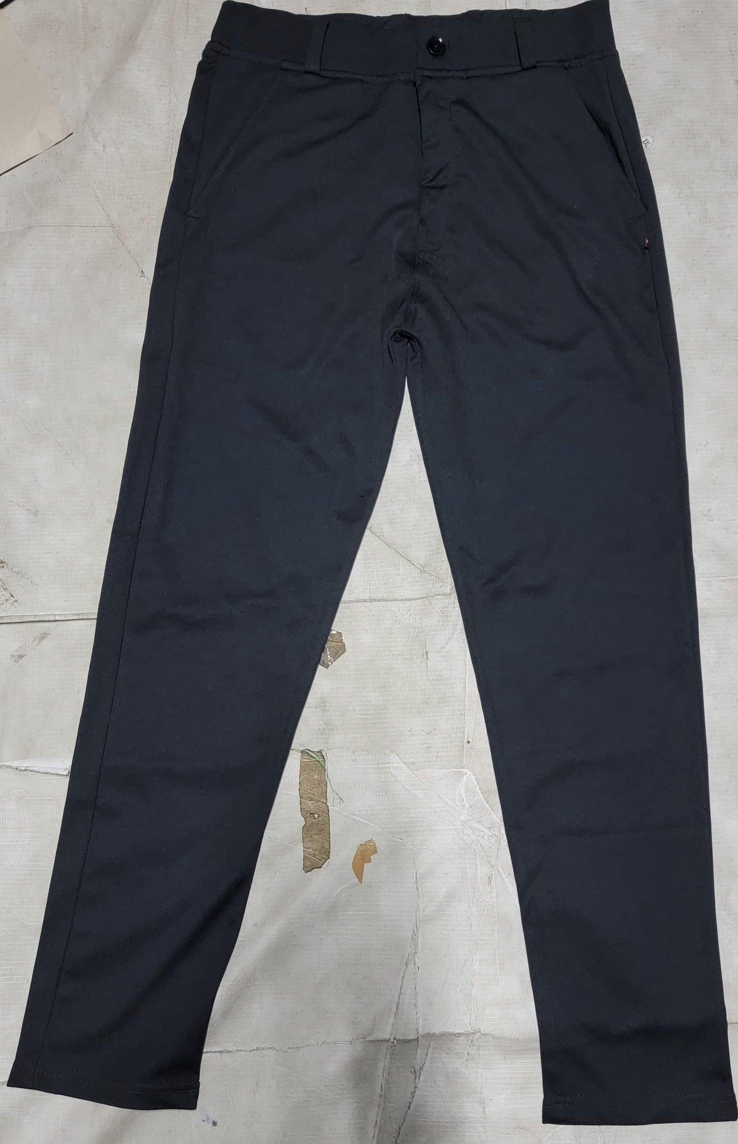 Premium Waist Adjustable Lycra Men's Trouser Black